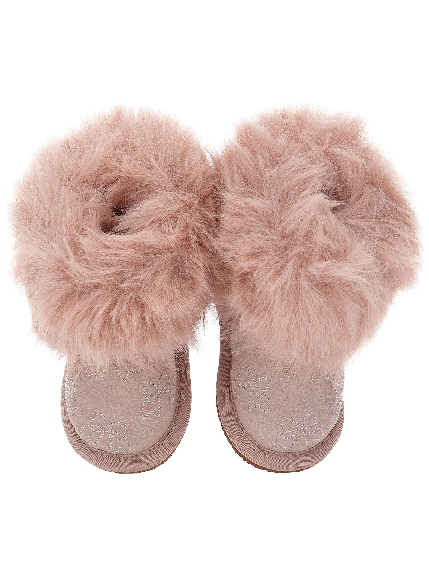 Stivali in crosta con fiocchi strass