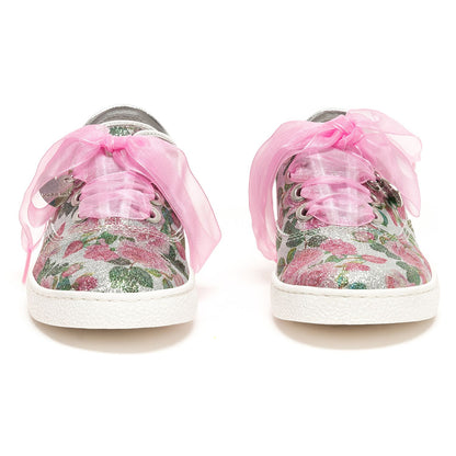 Pink lurex sneakers