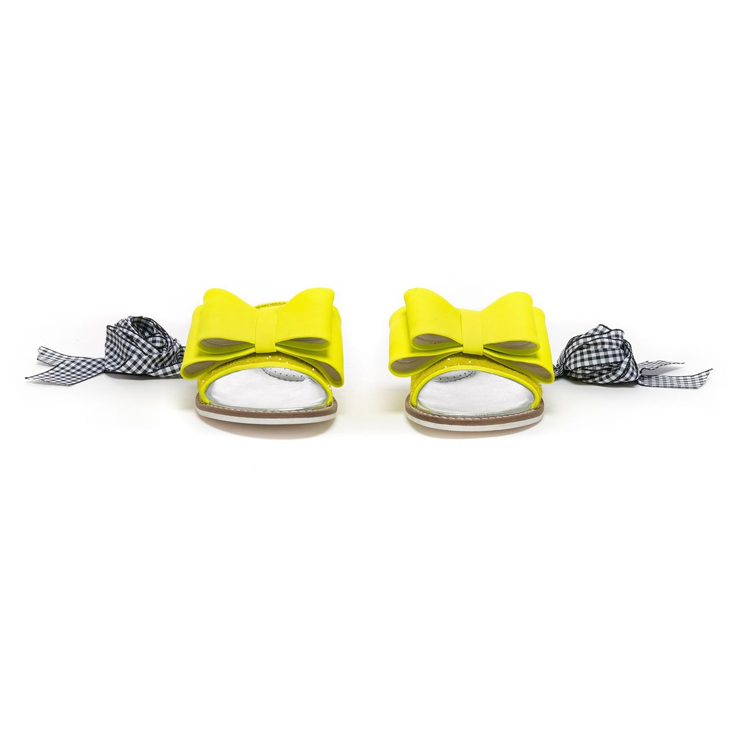 Fluorescent gingham slipper