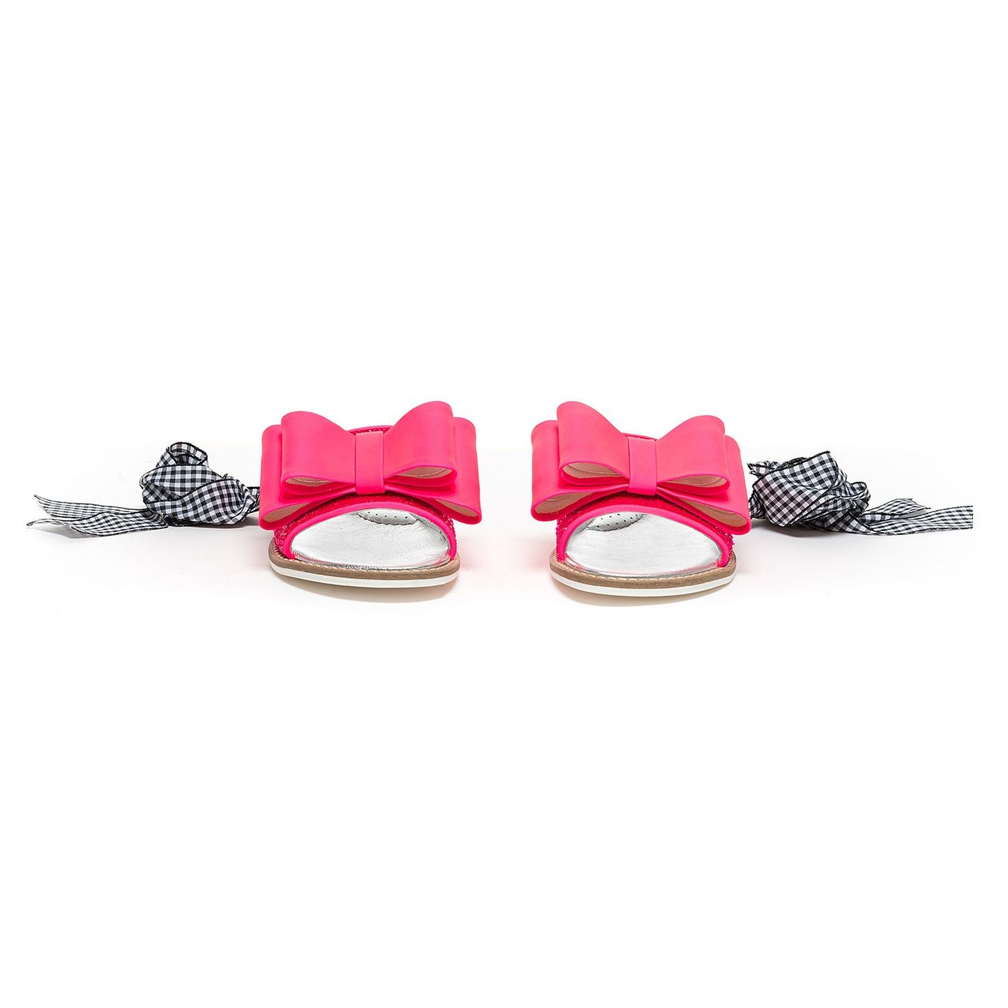 Fluorescent gingham slipper