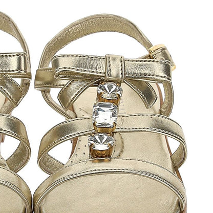 Jewel sandals with maxi bezels