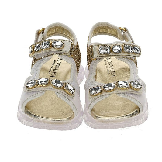 Sports sandals with bezels