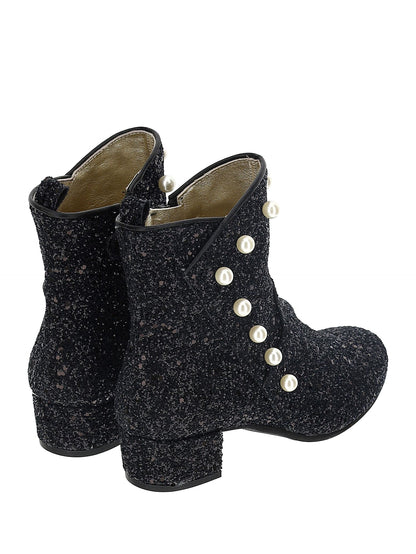Glitter pearl ankle boot