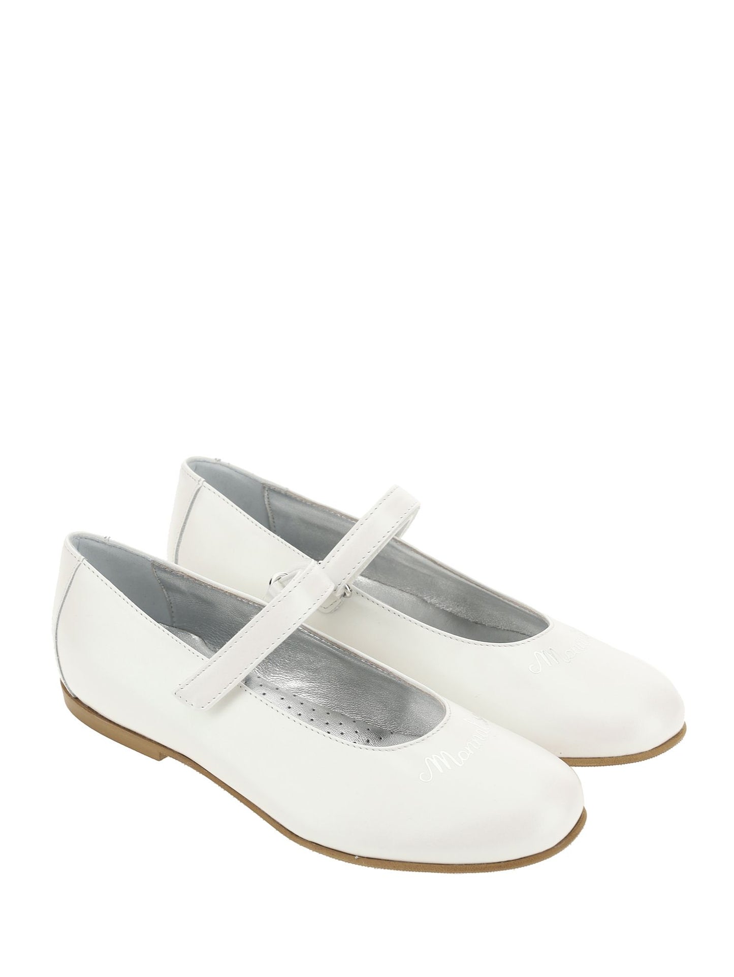 Logo leather ballerinas