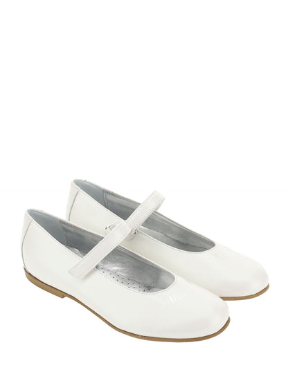 Logo leather ballerinas