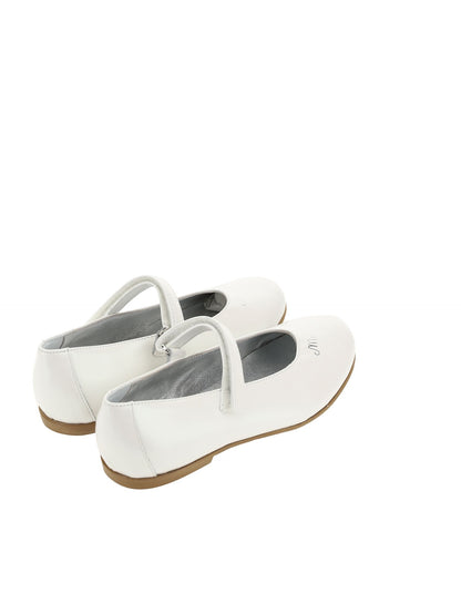 Logo leather ballerinas