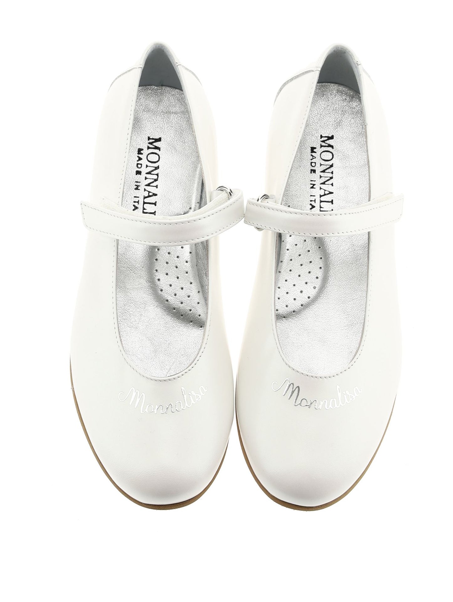 Logo leather ballerinas
