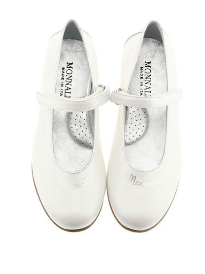 Logo leather ballerinas