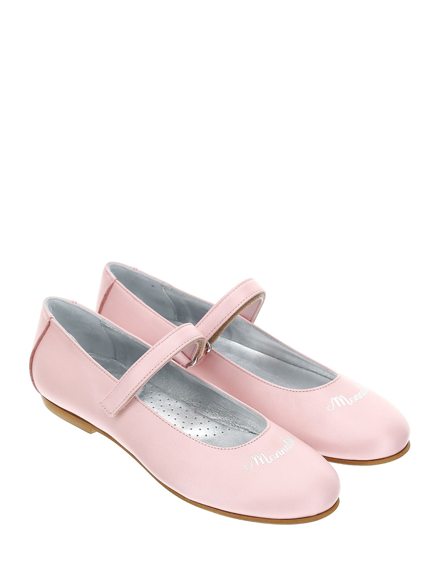 Logo leather ballerinas