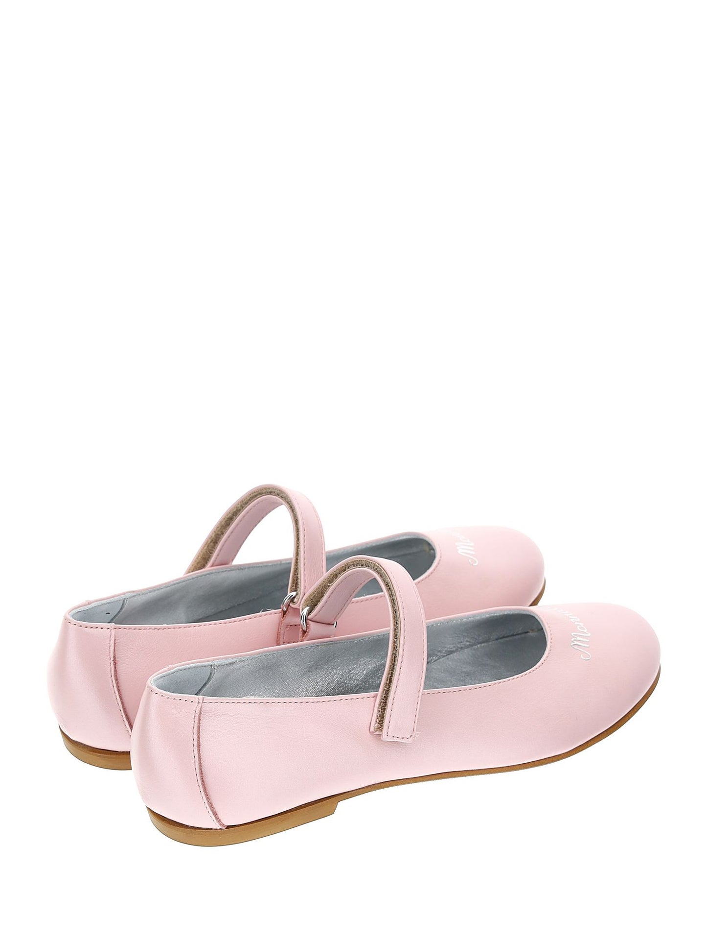 Logo leather ballerinas