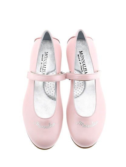 Logo leather ballerinas