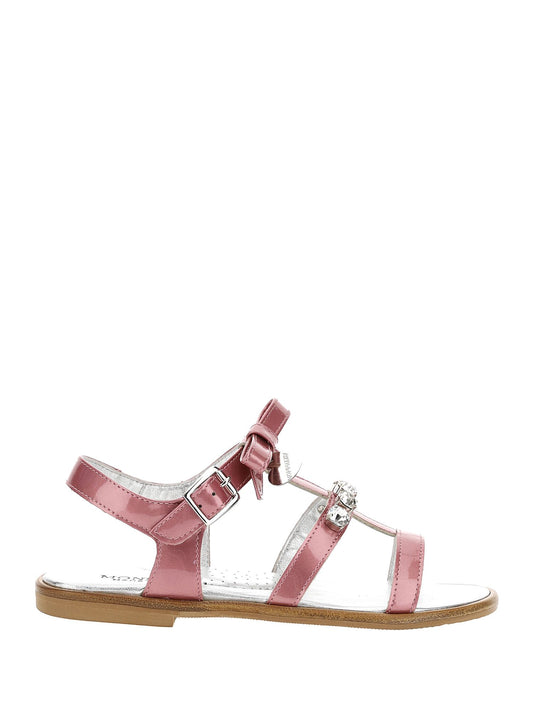 Rhinestone patent sandals