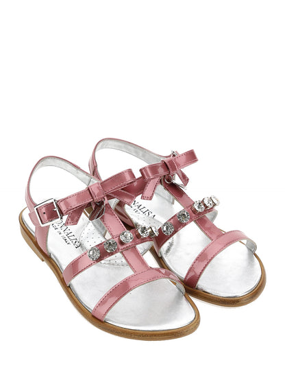 Rhinestone patent sandals