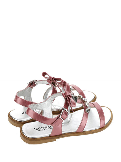 Rhinestone patent sandals