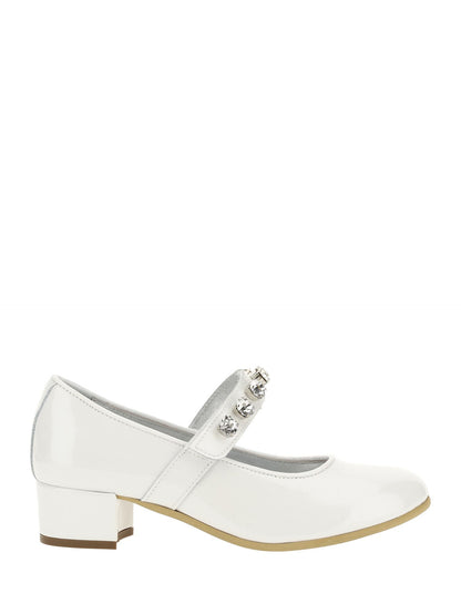 Pearly patent leather ballerinas