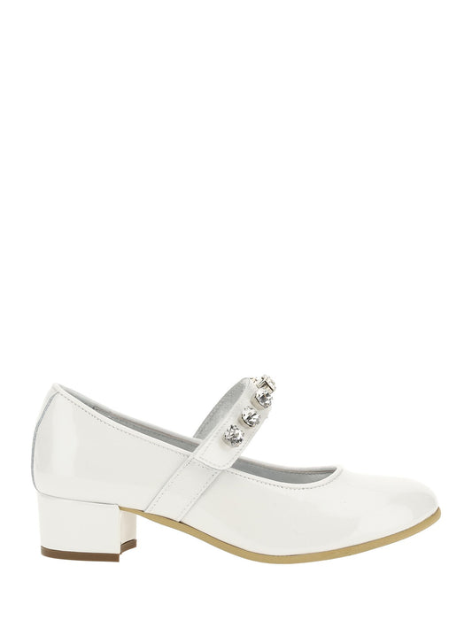 Pearly patent leather ballerinas