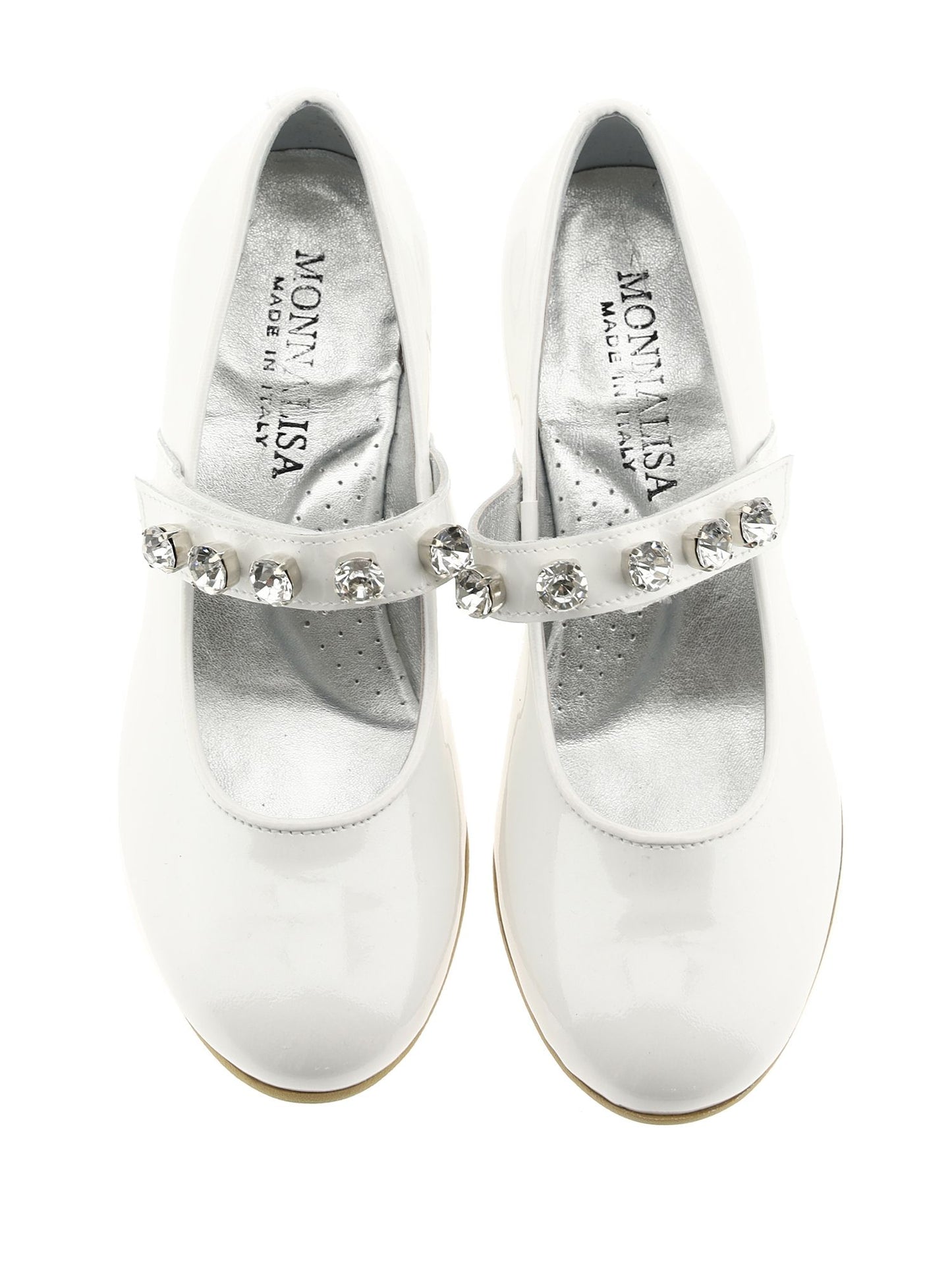 Pearly patent leather ballerinas