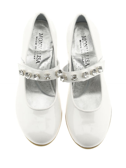 Pearly patent leather ballerinas
