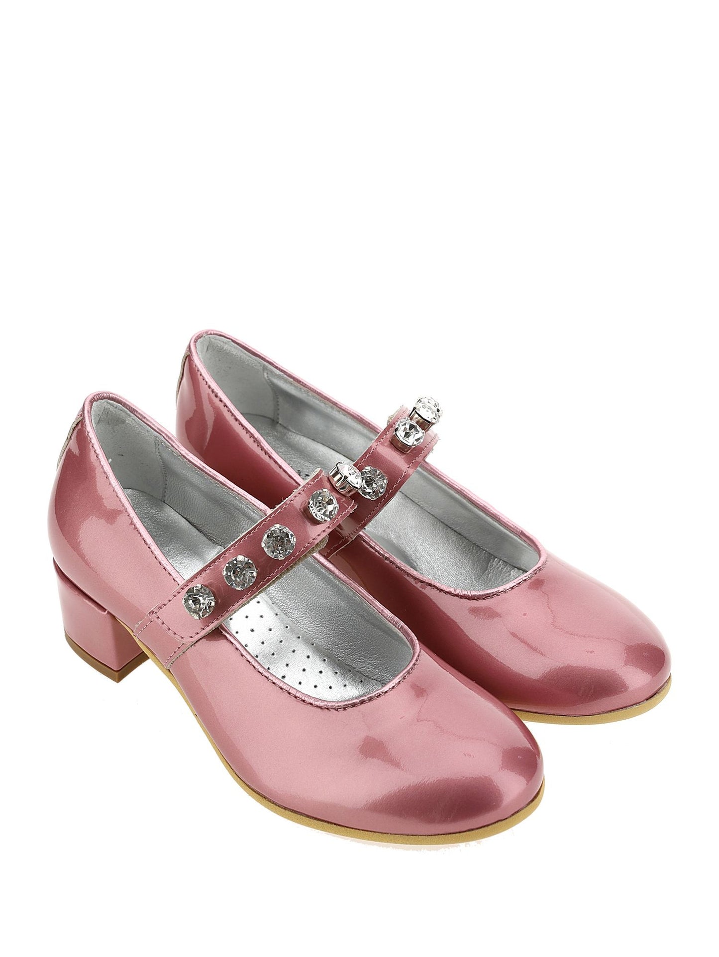Pearly patent leather ballerinas