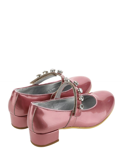 Pearly patent leather ballerinas