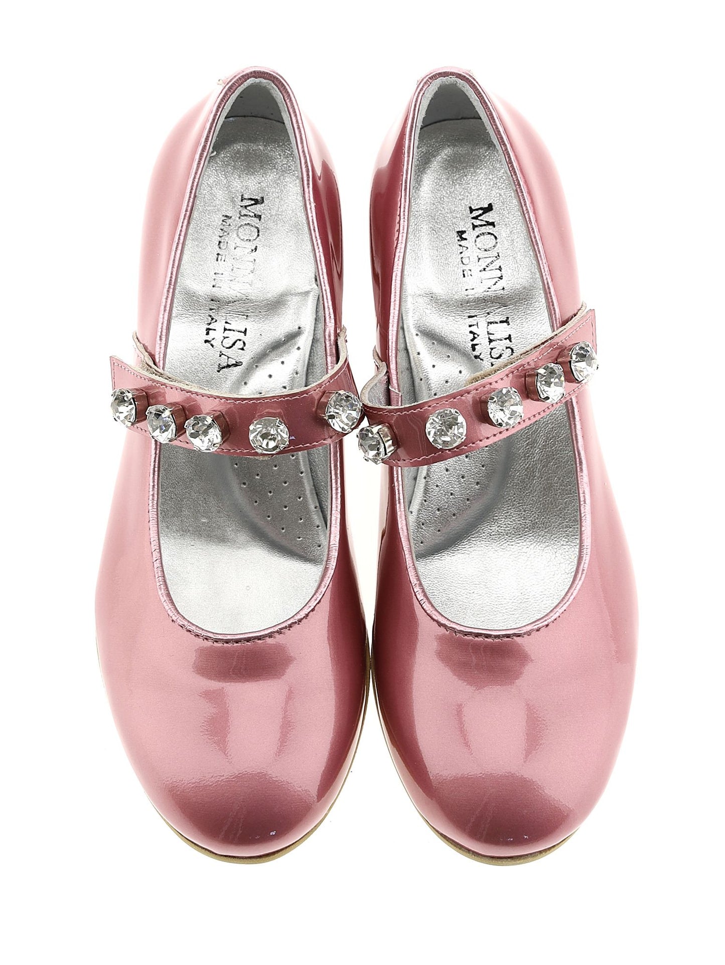 Pearly patent leather ballerinas
