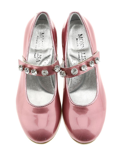 Pearly patent leather ballerinas