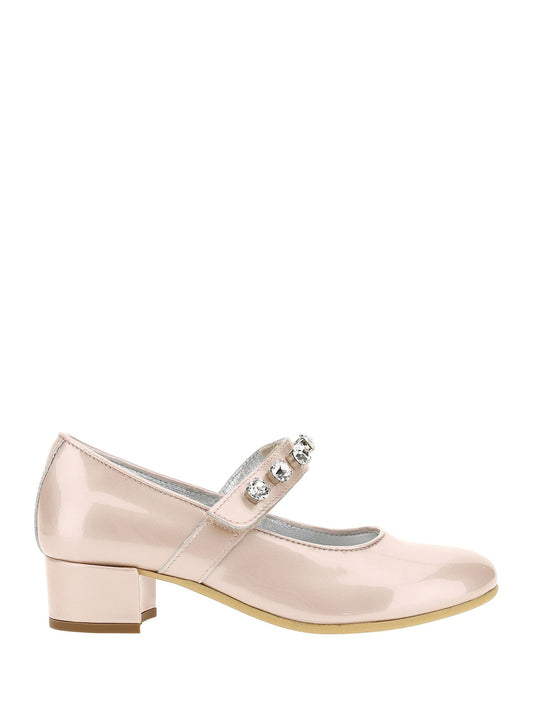 Pearly patent leather ballerinas