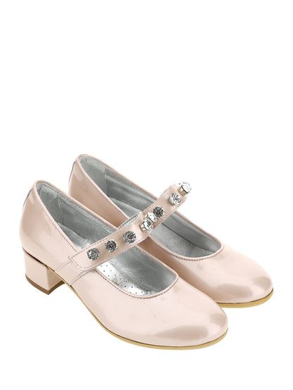 Pearly patent leather ballerinas