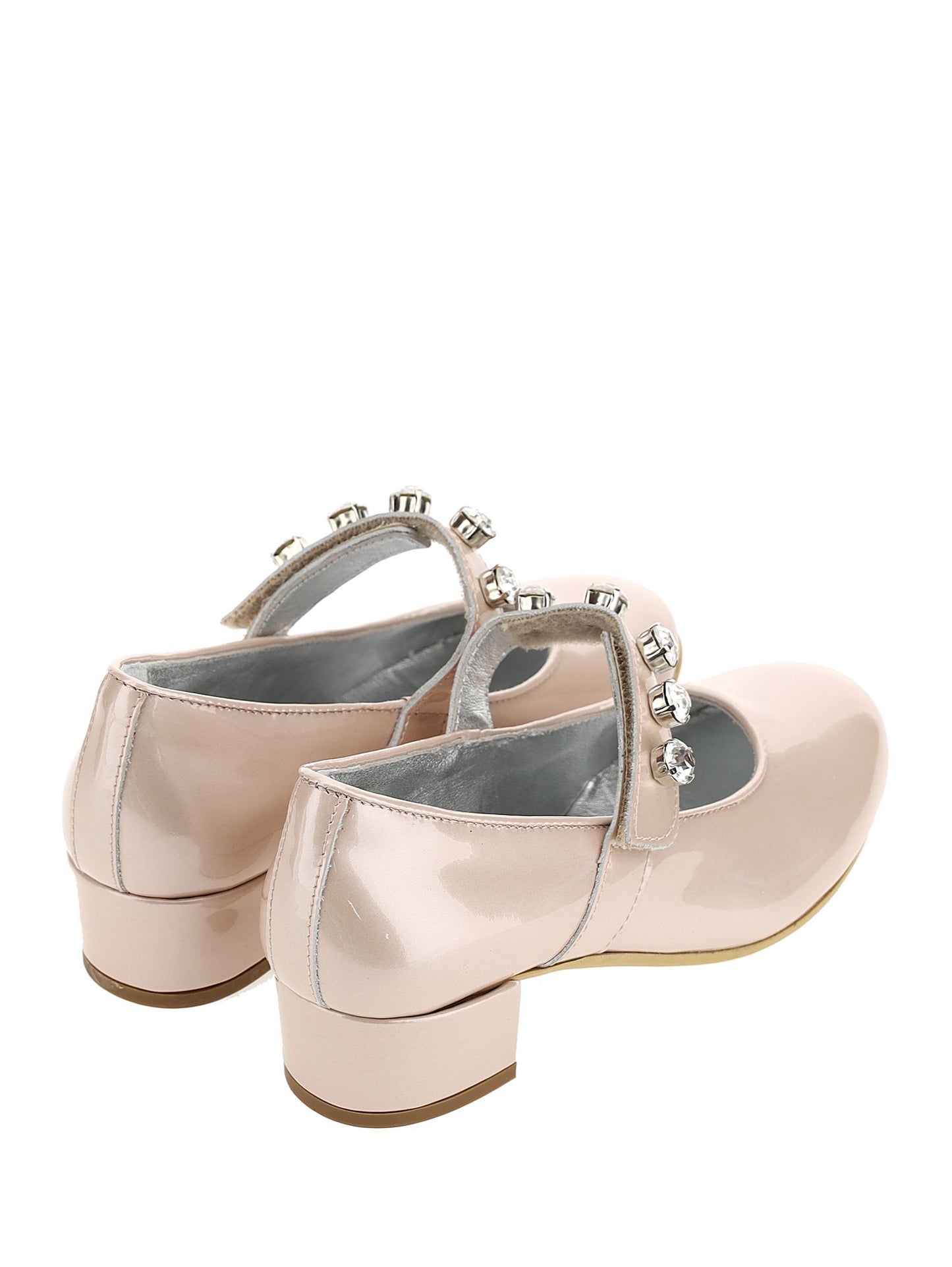 Pearly patent leather ballerinas