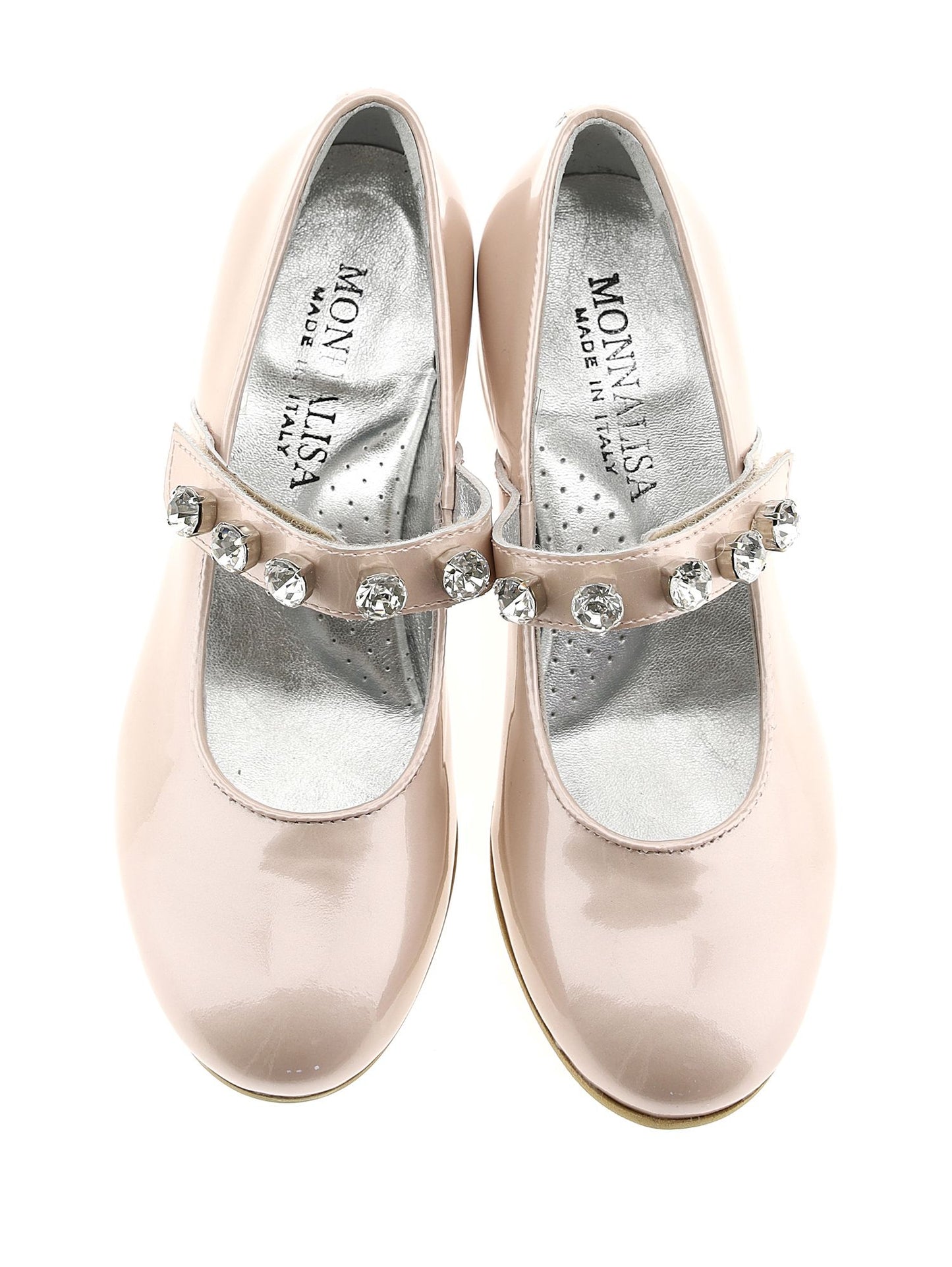Pearly patent leather ballerinas