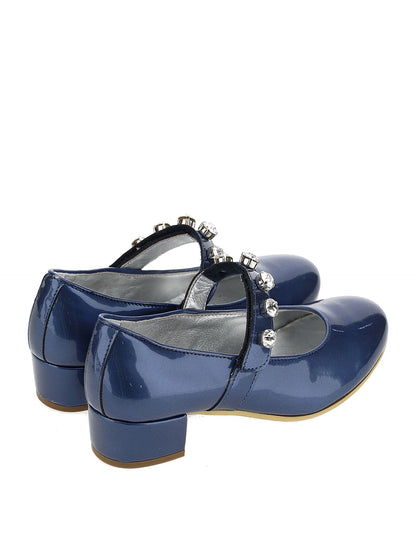 Pearly patent leather ballerinas
