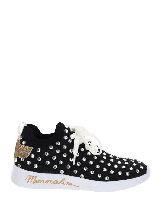 Chunky sports shoes with rhinestones