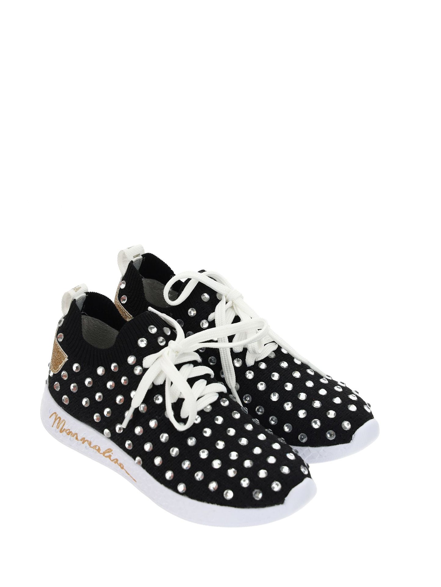 Chunky sports shoes with rhinestones