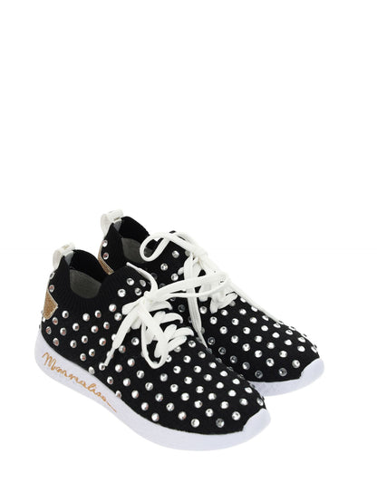 Chunky sports shoes with rhinestones