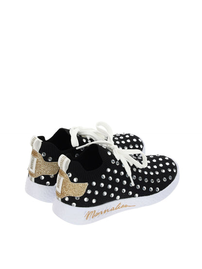 Chunky sports shoes with rhinestones