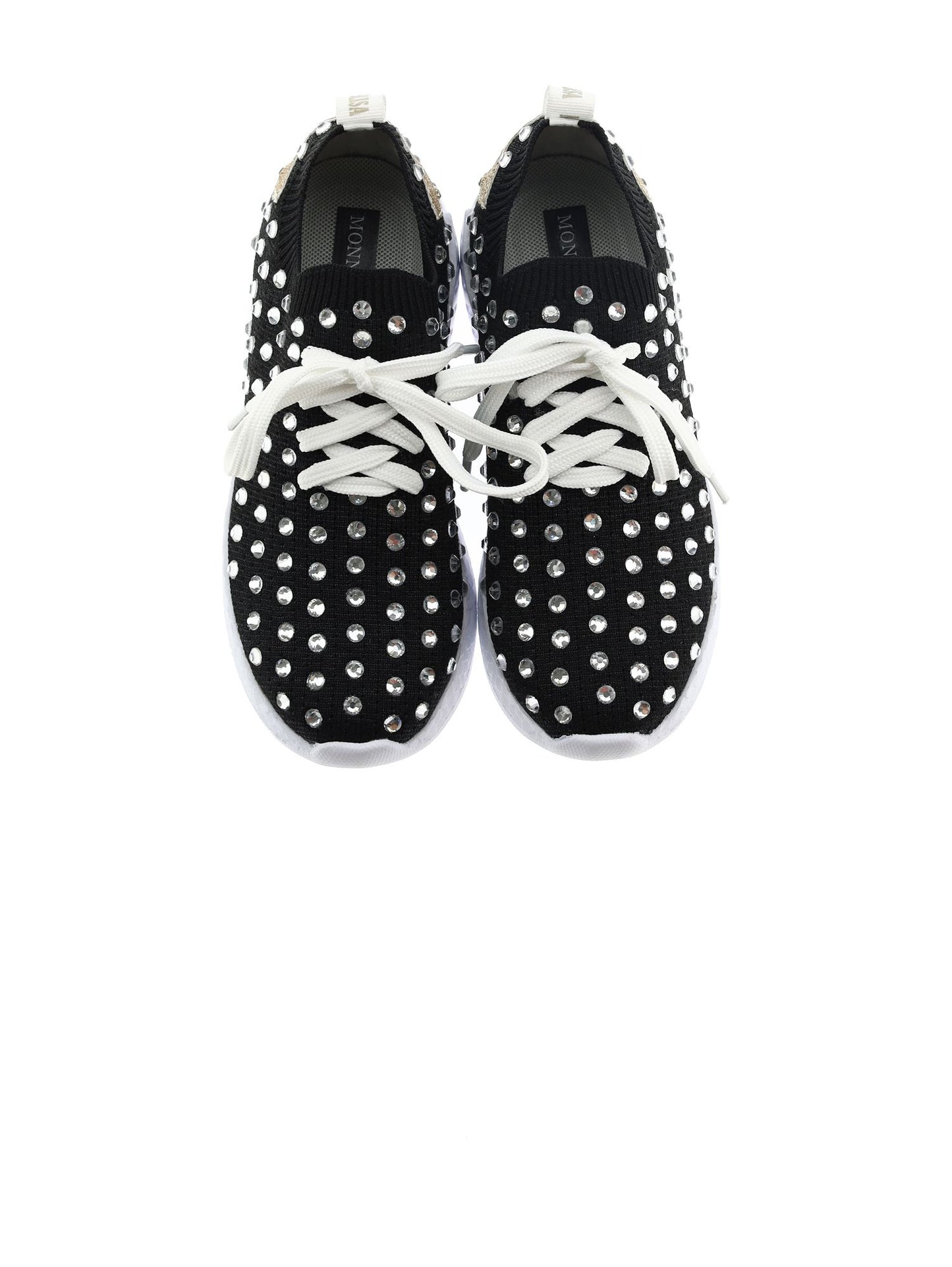 Chunky sports shoes with rhinestones