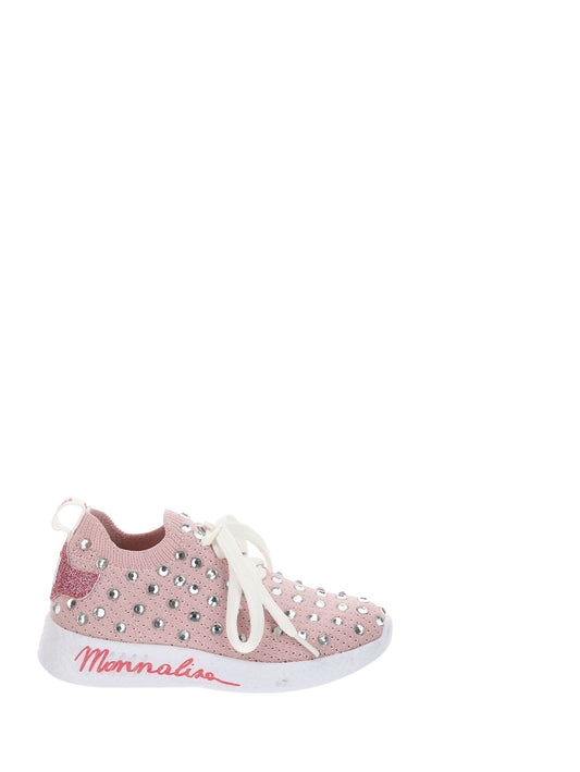 Chunky sports shoes with rhinestones