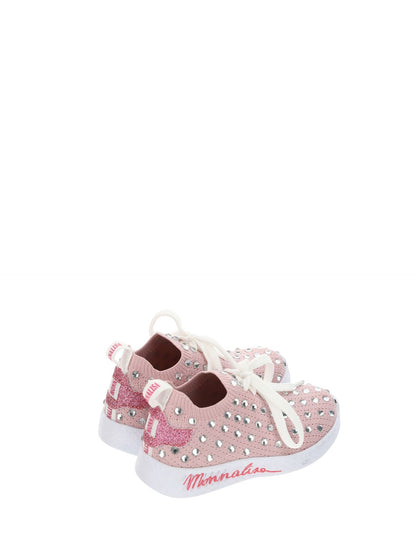 Chunky sports shoes with rhinestones