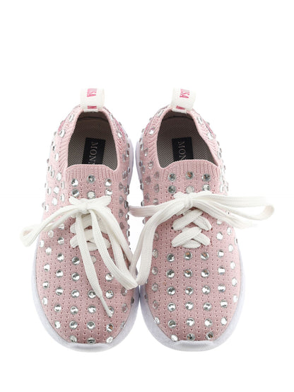 Chunky sports shoes with rhinestones
