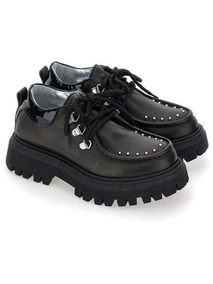 Lace-up leather shoes