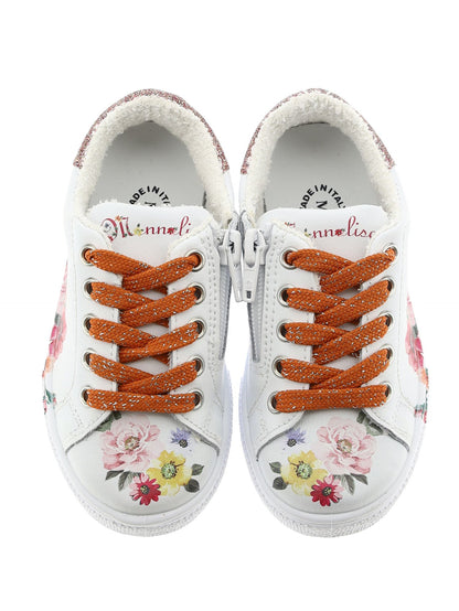 Sneakers leather flowers ramage