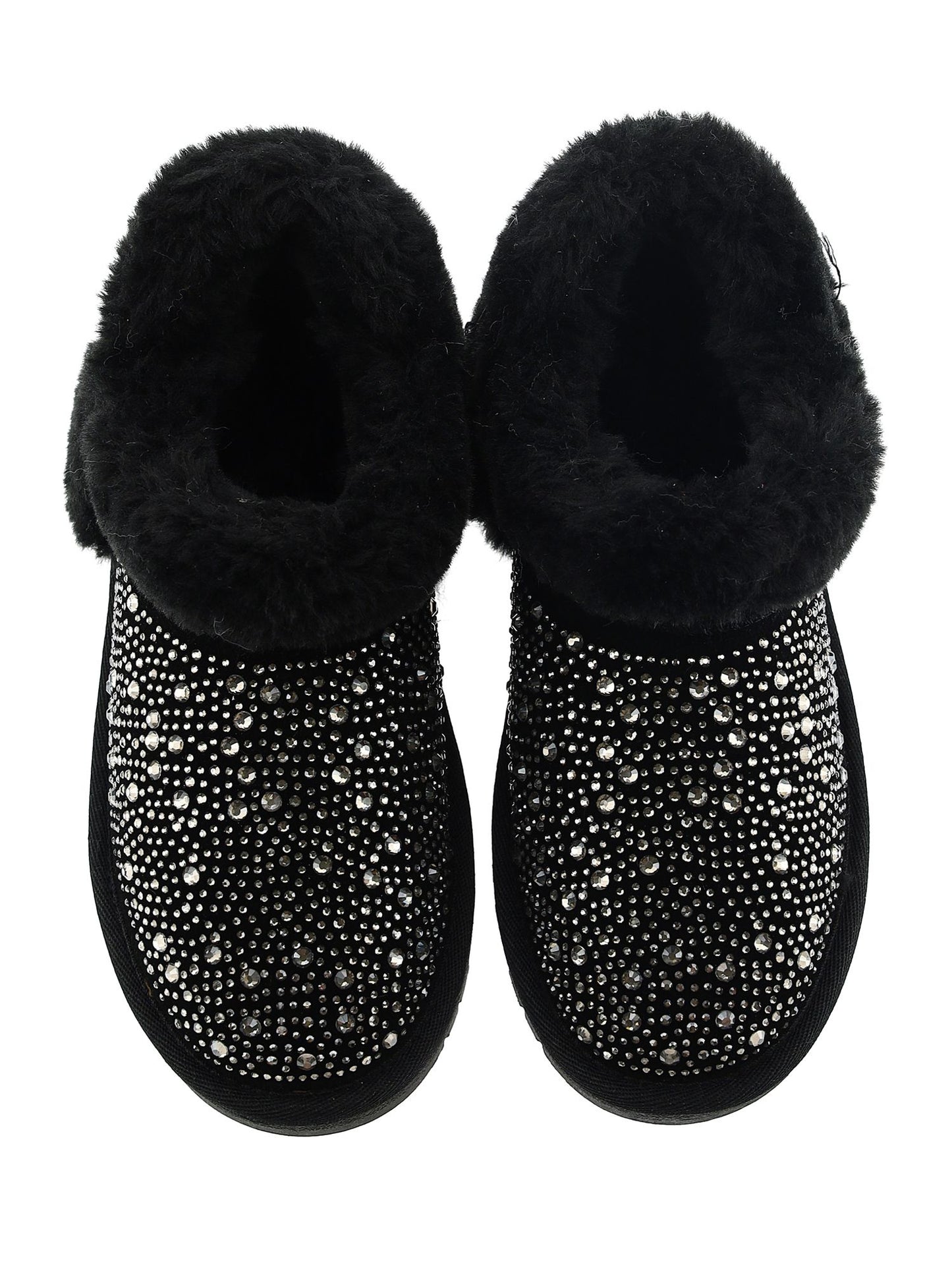 Stivaletti bassi pelle crosta strass