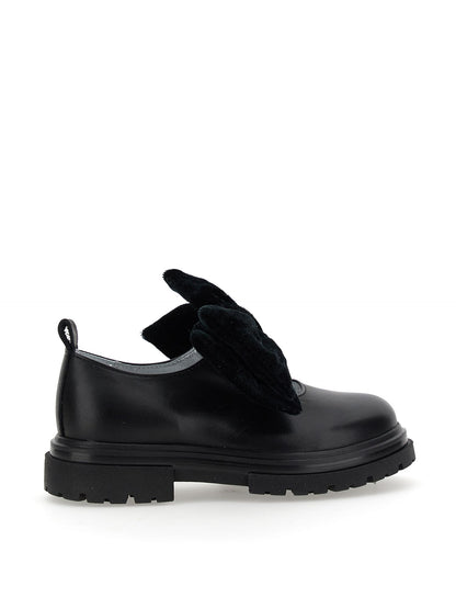Maxi bow nappa ballerinas