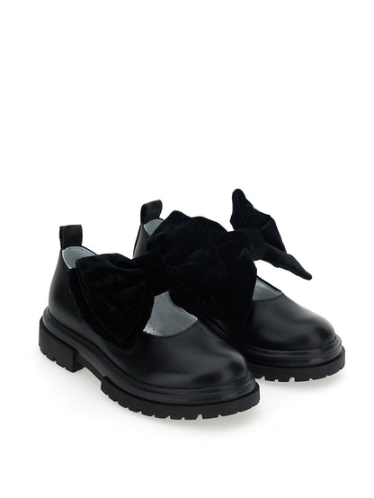 Maxi bow nappa ballerinas