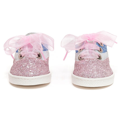 Two-tone glitter sneakers