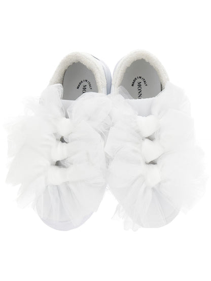 Baskets Bycast avec nœuds en tulle