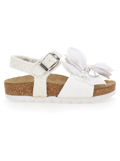 Glitter sandals with flowers