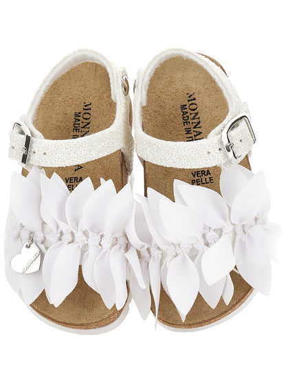Glitter sandals with flowers