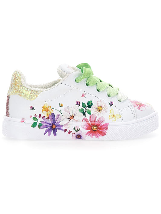 Sneakers bycast stampa fiori