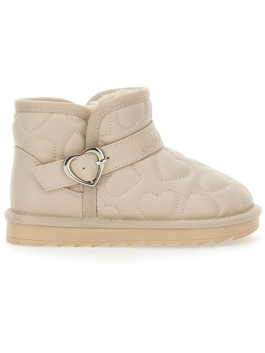Heart quilted ankle boots